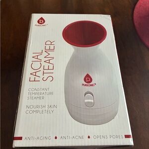Red and White Facial Steamer